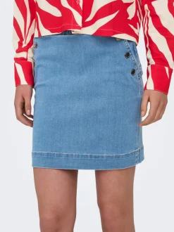 Online ONLMADISON Denim-nederdel Mininederdel Dame Nederdele|Denimnederdele
