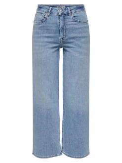 Discount ONLMADISON Høj talje Wide leg fit Cropped Jeans Dame Jeans|Jeans