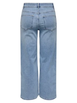 Discount ONLMADISON Høj talje Wide leg fit Cropped Jeans Dame Jeans|Jeans