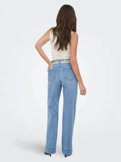 Clearance ONLMADISON Høj talje Wide leg fit Jeans Dame Jeans|Jeans