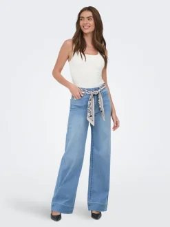 Clearance ONLMADISON Høj talje Wide leg fit Jeans Dame Jeans|Jeans