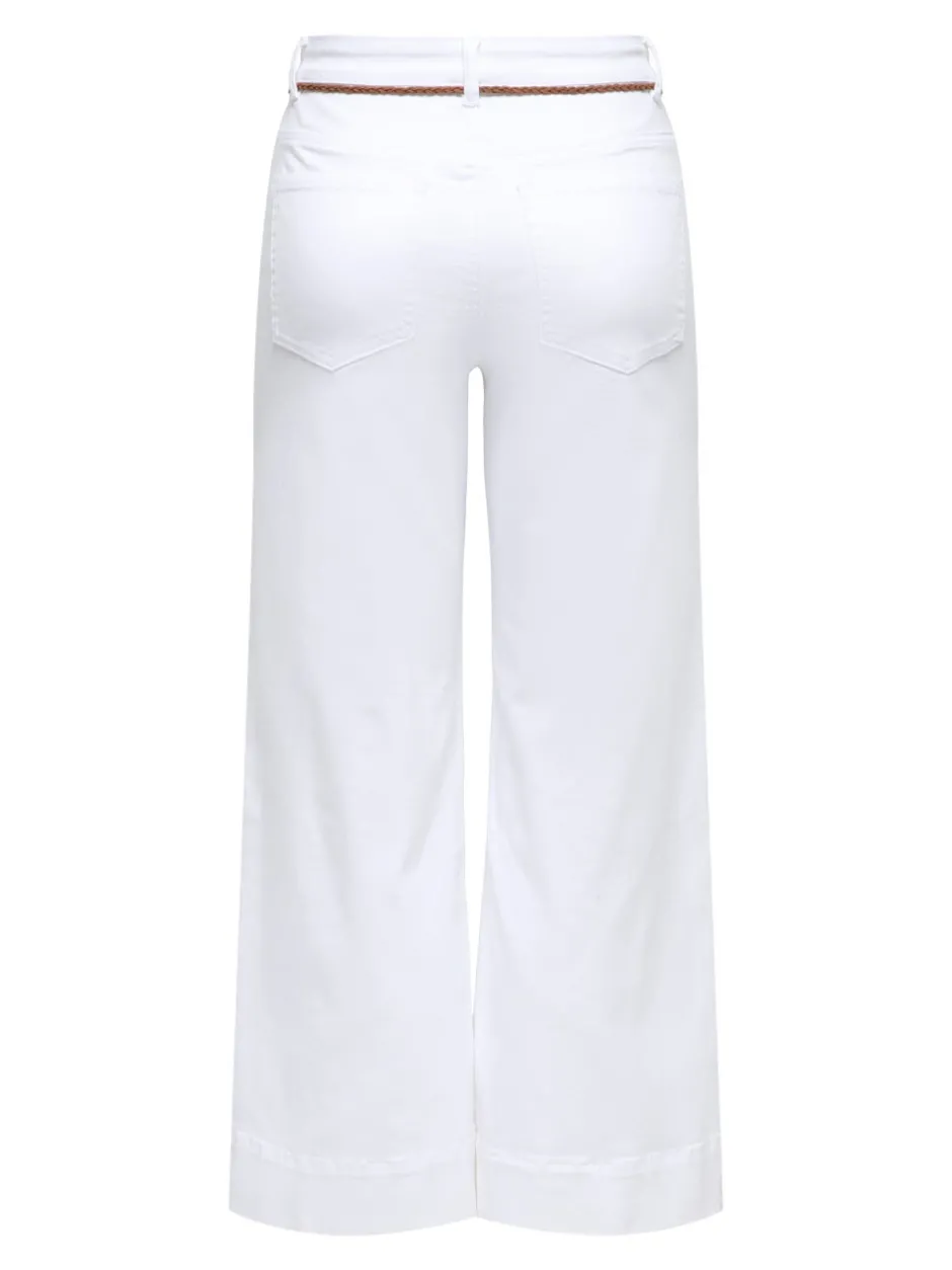 Clearance ONLMADISON Høj talje Wide leg fit Cropped Jeans Dame Jeans|Jeans