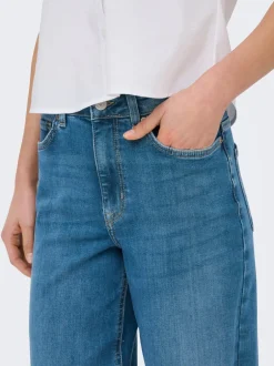 Sale ONLMADISON Høj talje Wide leg fit Jeans Dame Jeans|Jeans