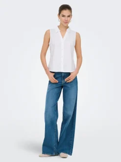 Sale ONLMADISON Høj talje Wide leg fit Jeans Dame Jeans|Jeans