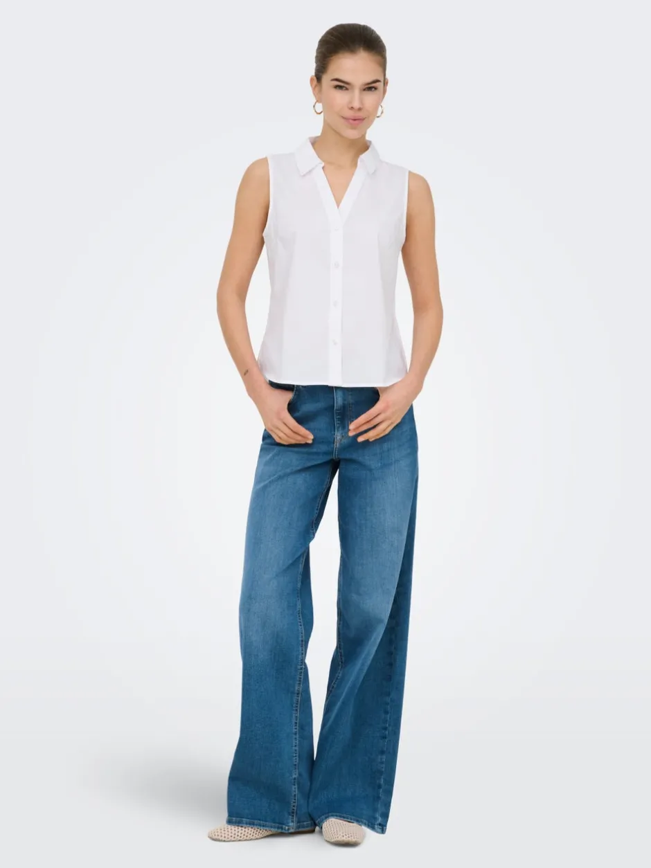 Sale ONLMADISON Høj talje Wide leg fit Jeans Dame Jeans|Jeans