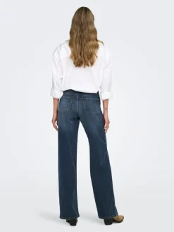 Sale ONLMADISON Høj talje Wide leg fit Jeans Dame Jeans|Jeans