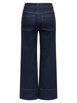 Clearance ONLMADISON Høj talje Wide leg fit Cropped Jeans Dame Jeans|Jeans
