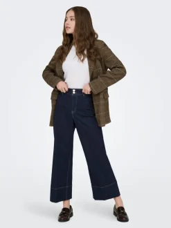 Clearance ONLMADISON Høj talje Wide leg fit Cropped Jeans Dame Jeans|Jeans