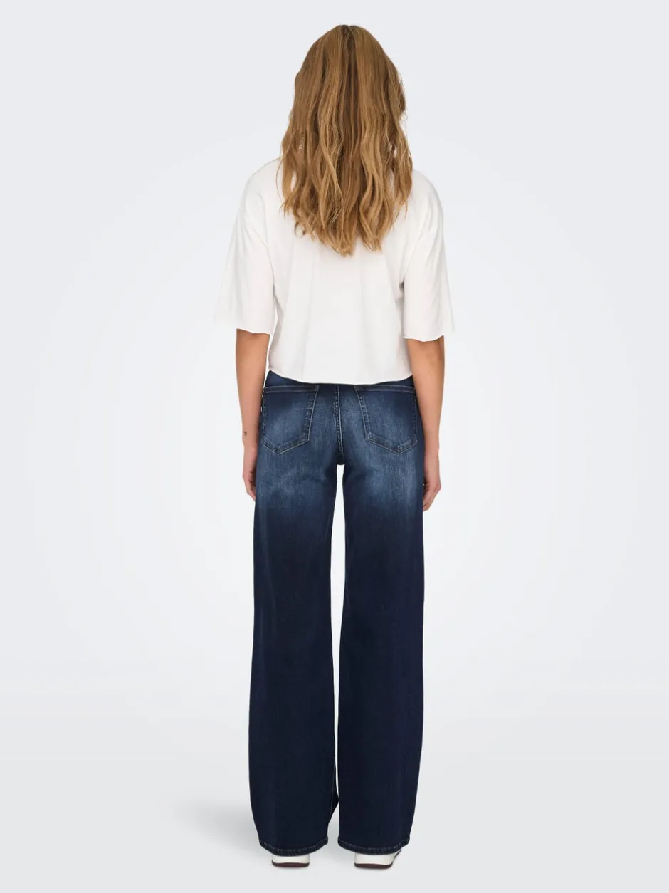 Discount ONLMADISON Høj talje Wide leg fit Jeans Dame Jeans|Jeans