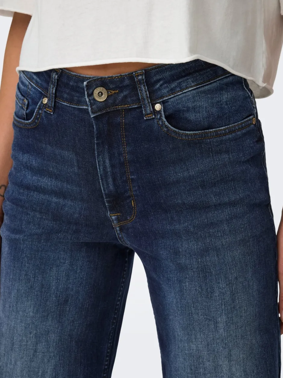 Discount ONLMADISON Høj talje Wide leg fit Jeans Dame Jeans|Jeans