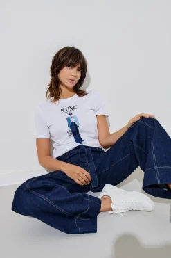 Sale ONLMADISON Høj talje Wide leg fit Jeans Dame Jeans|Jeans