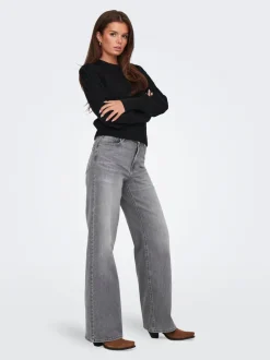 ONLMADISON Høj talje Wide leg fit Jeans Dame Jeans|Jeans