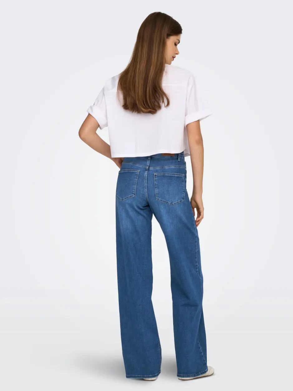 Best ONLMADISON Høj talje Wide leg fit Jeans Dame Jeans|Jeans