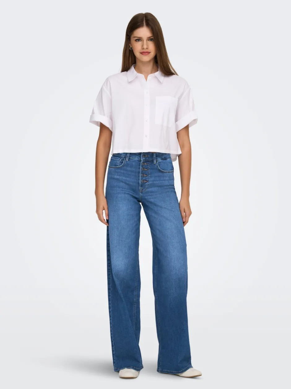 Best ONLMADISON Høj talje Wide leg fit Jeans Dame Jeans|Jeans