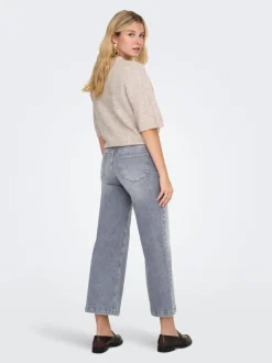 ONLMADISON Høj talje Wide leg fit Cropped Jeans Dame Jeans|Jeans