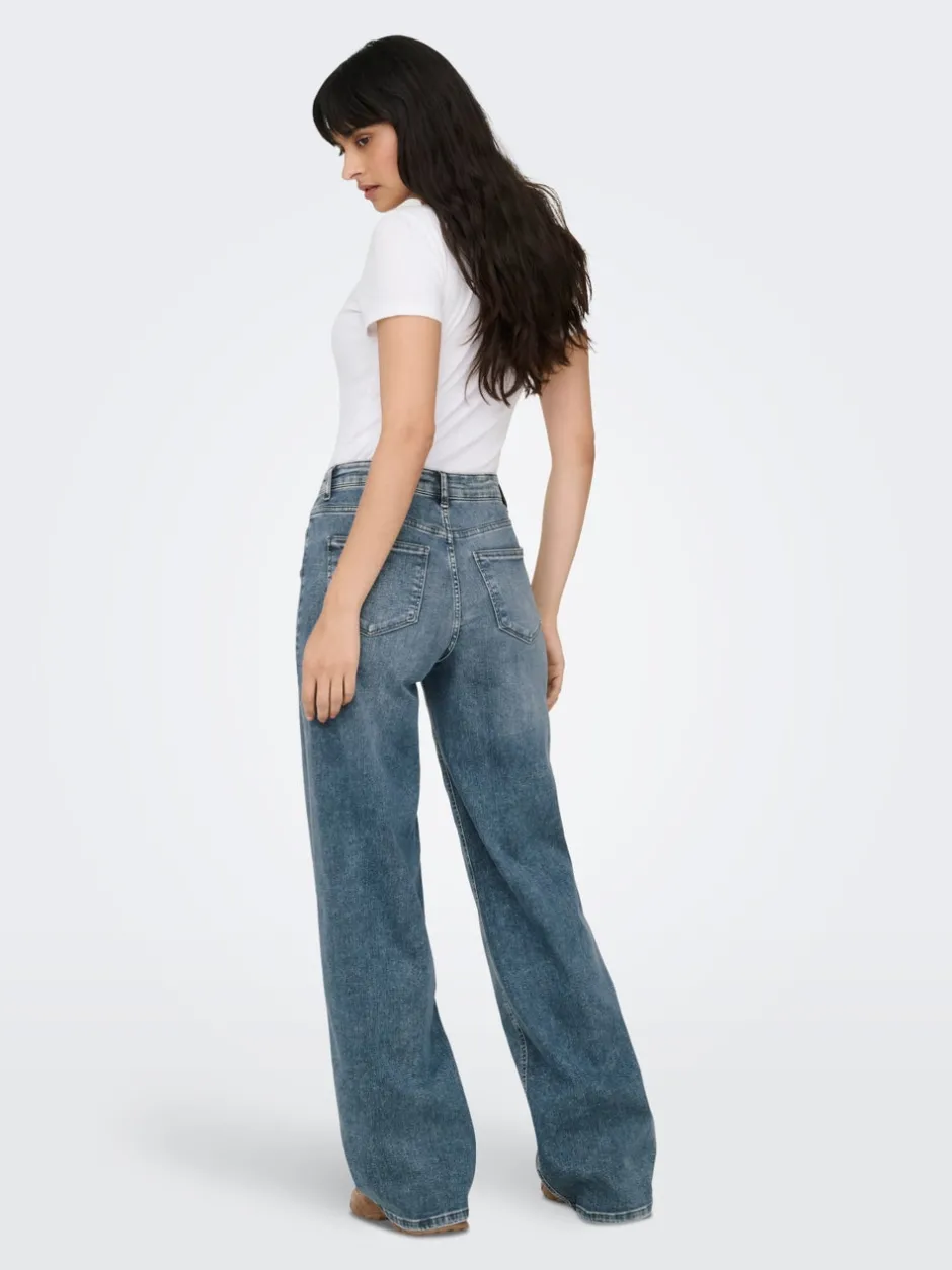 Clearance ONLMADISON Høj talje Wide leg fit Jeans Dame Jeans|Jeans