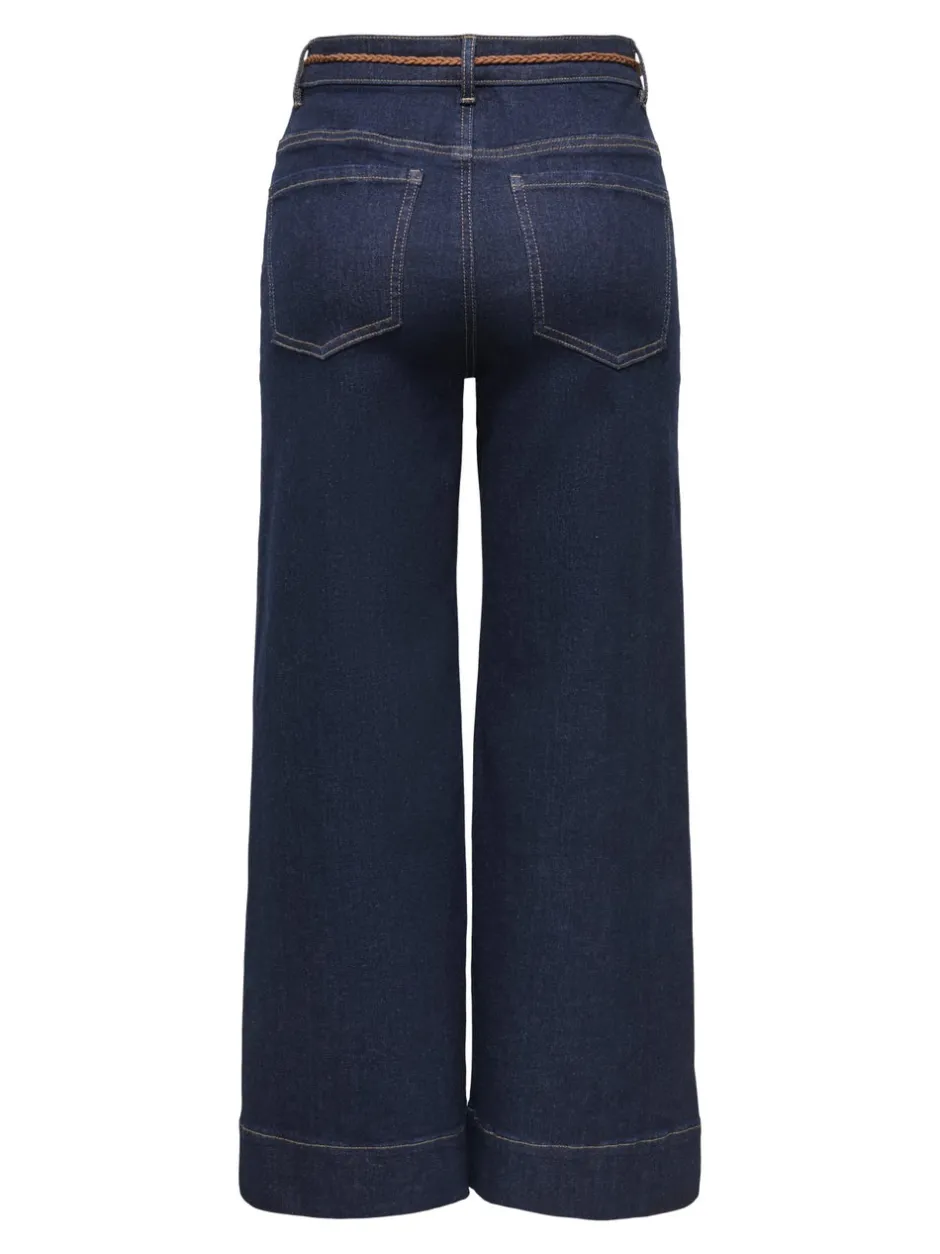 Best ONLMADISON Høj talje Wide leg fit Cropped Jeans Dame Jeans|Jeans
