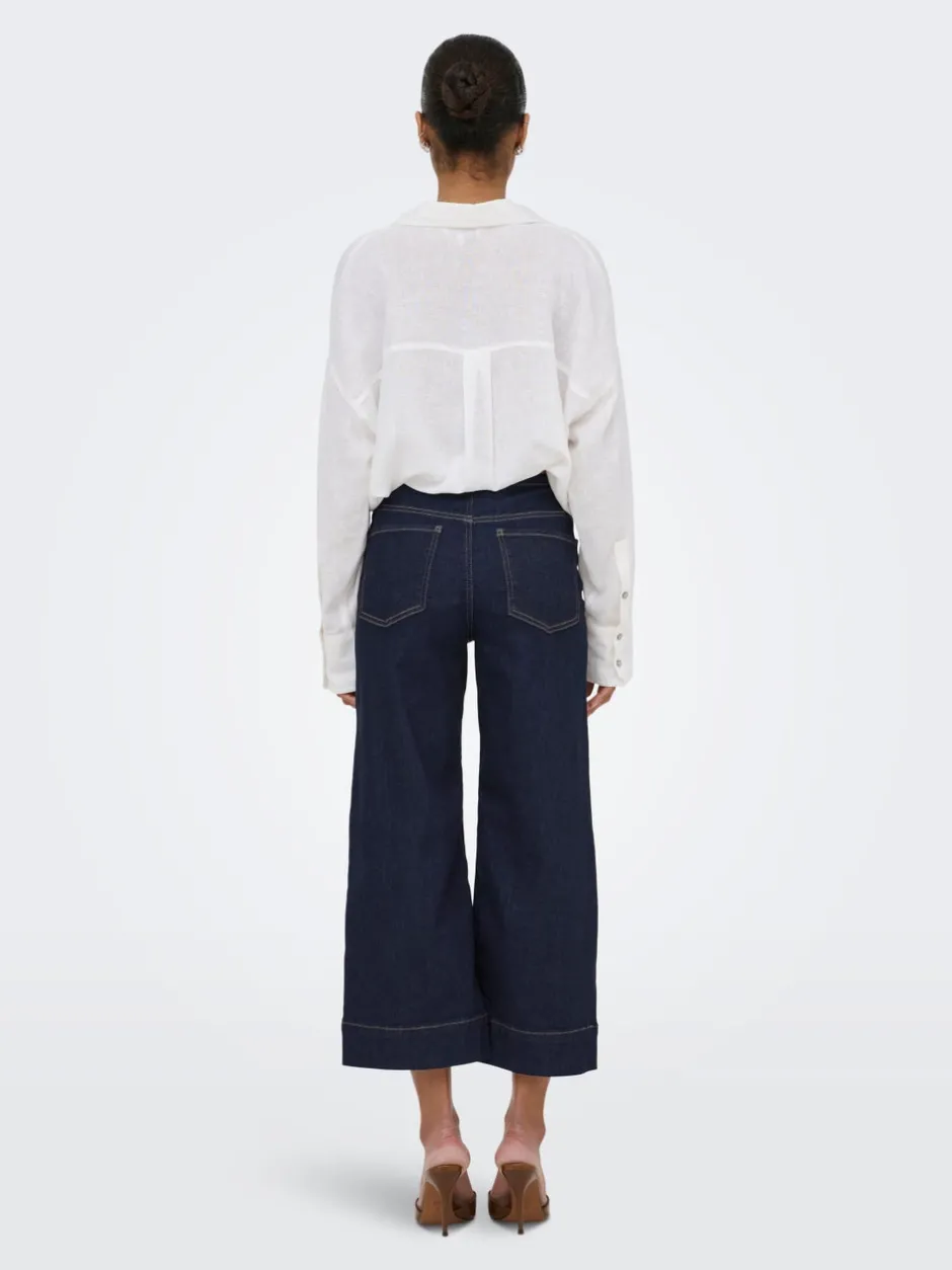 Best ONLMADISON Høj talje Wide leg fit Cropped Jeans Dame Jeans|Jeans