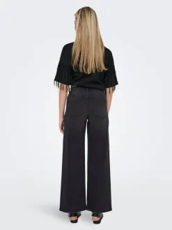 Discount ONLMADISON Høj talje Wide leg fit Jeans Dame Jeans|Jeans