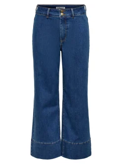 New ONLMADISON Høj talje Wide leg fit Cropped Jeans Dame Jeans|Jeans