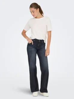 Discount ONLMADISON Høj talje Wide leg fit Jeans Dame Jeans|Jeans
