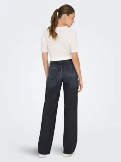 Discount ONLMADISON Høj talje Wide leg fit Jeans Dame Jeans|Jeans
