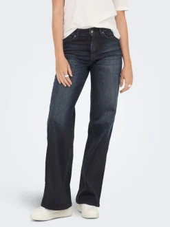 Discount ONLMADISON Høj talje Wide leg fit Jeans Dame Jeans|Jeans