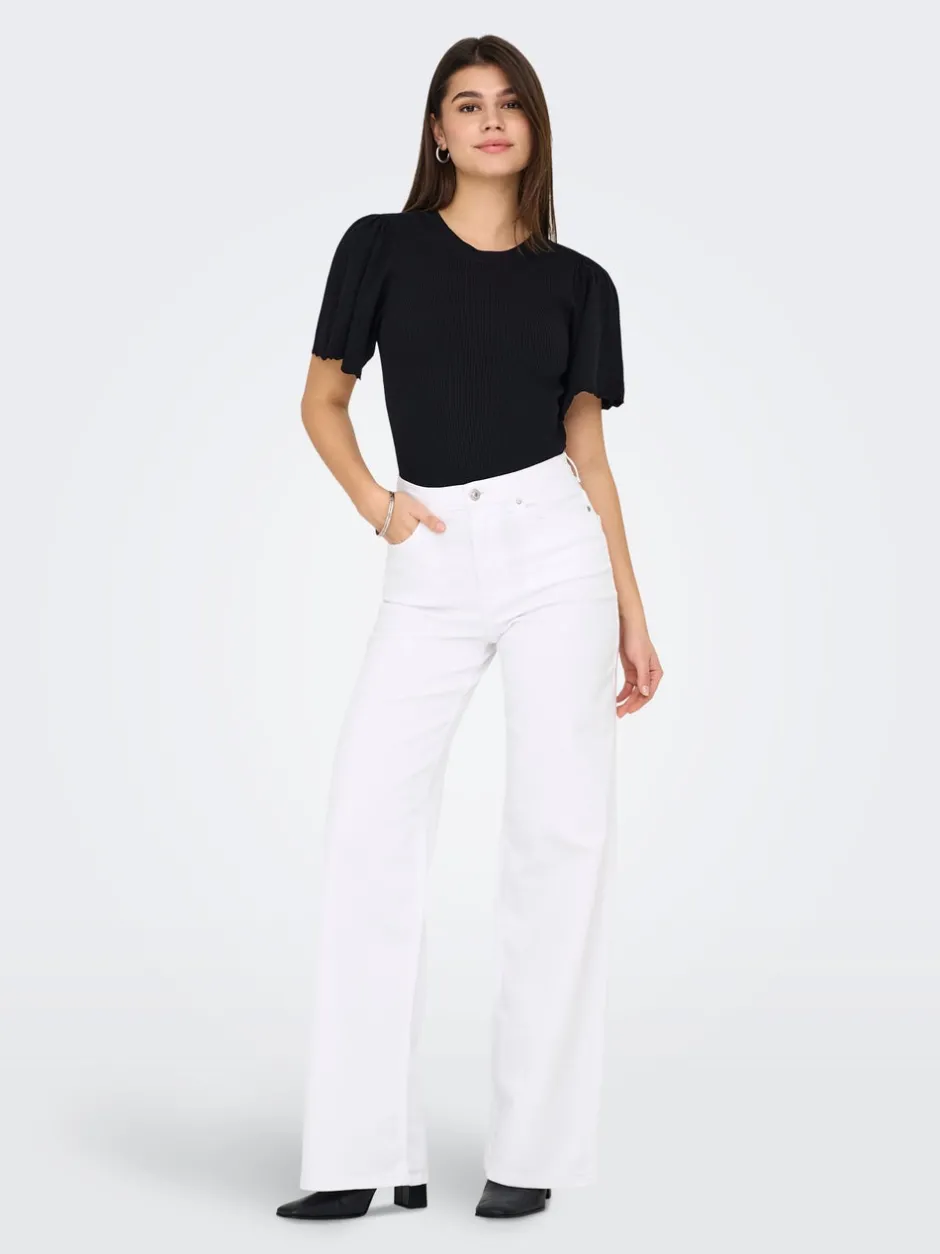 Outlet ONLMADISON Høj talje Wide leg fit Jeans Dame Jeans|Jeans