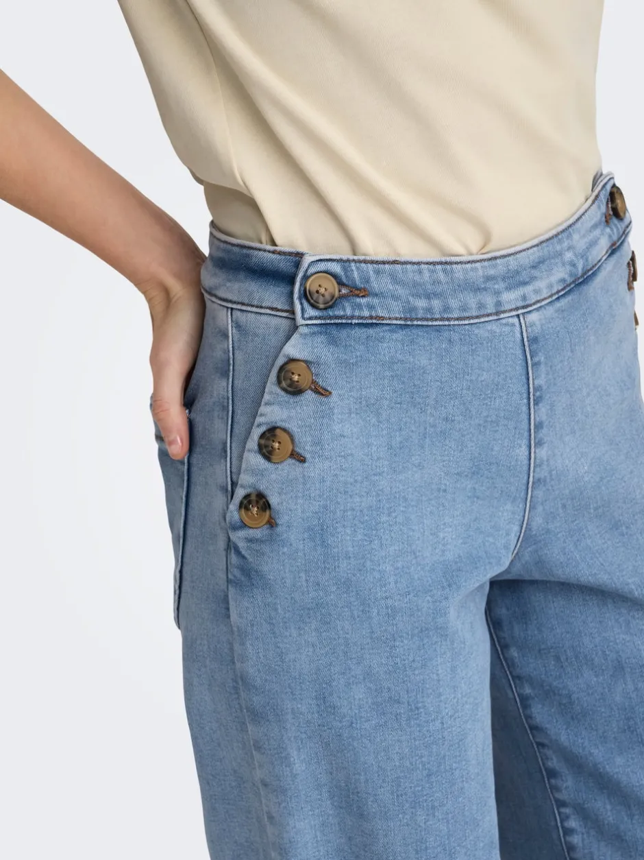 Outlet ONLMADISON Høj talje Wide leg fit Jeans Dame Jeans|Jeans