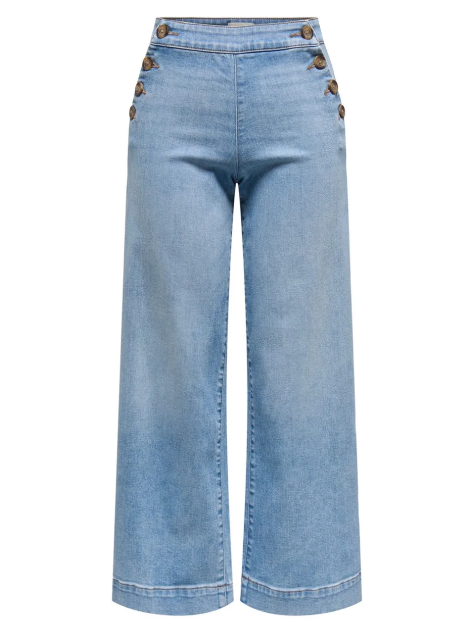 Outlet ONLMADISON Høj talje Wide leg fit Jeans Dame Jeans|Jeans