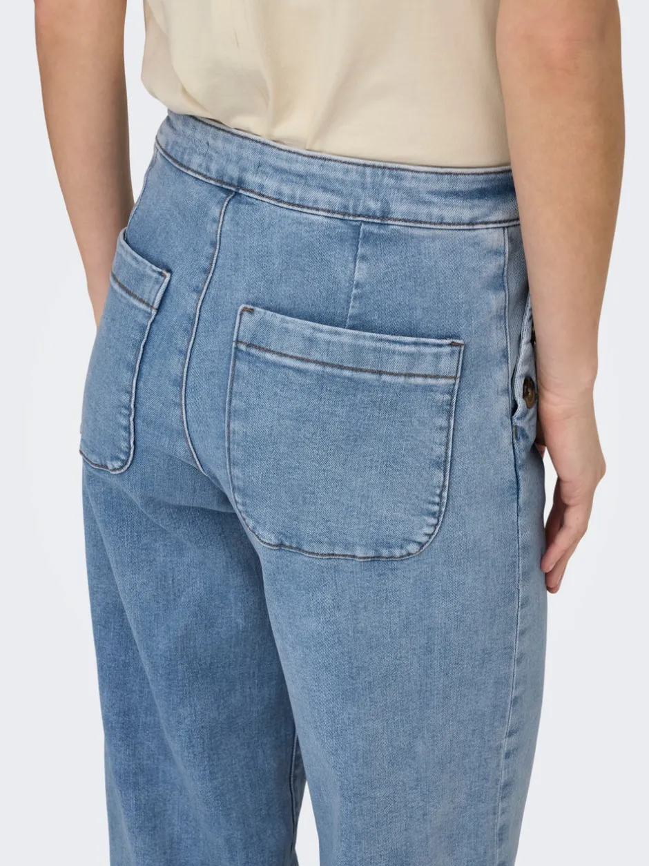 Outlet ONLMADISON Høj talje Wide leg fit Jeans Dame Jeans|Jeans