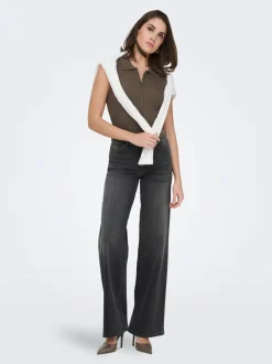 Hot ONLMADISON Høj talje Wide leg fit Jeans Dame Jeans|Jeans
