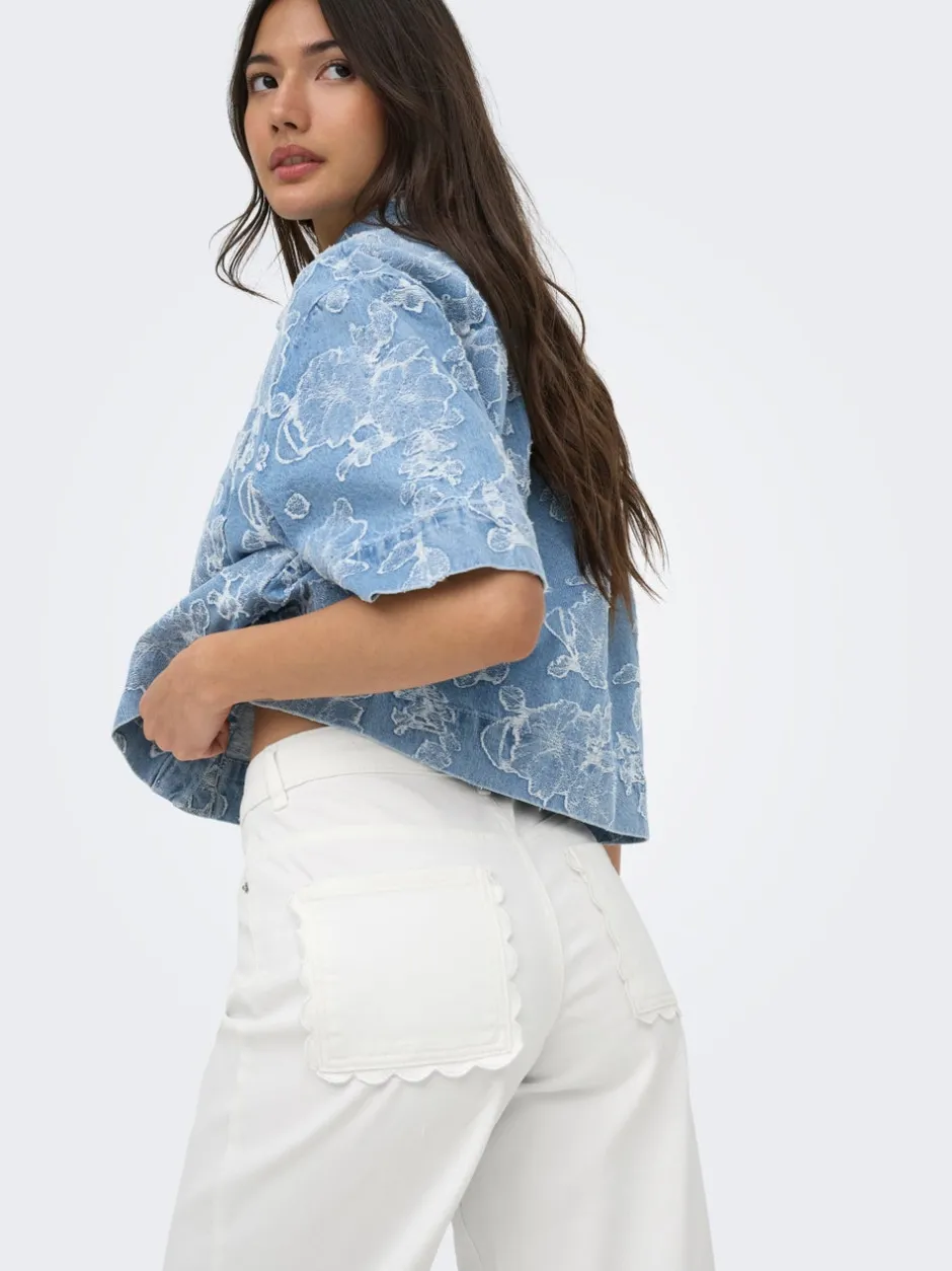 New ONLMADISON-SILLE Høj talje Wide leg fit Jeans Dame Jeans|Jeans