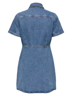 Hot ONLMALIA Kort kjole Dame Kjoler|Double Denim