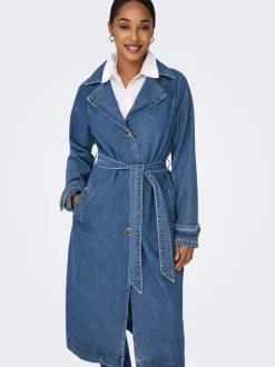 Sale ONLMALOU Trenchcoat Dame Jakker Og Frakker|Double Denim