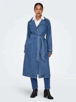 Sale ONLMALOU Trenchcoat Dame Jakker Og Frakker|Double Denim
