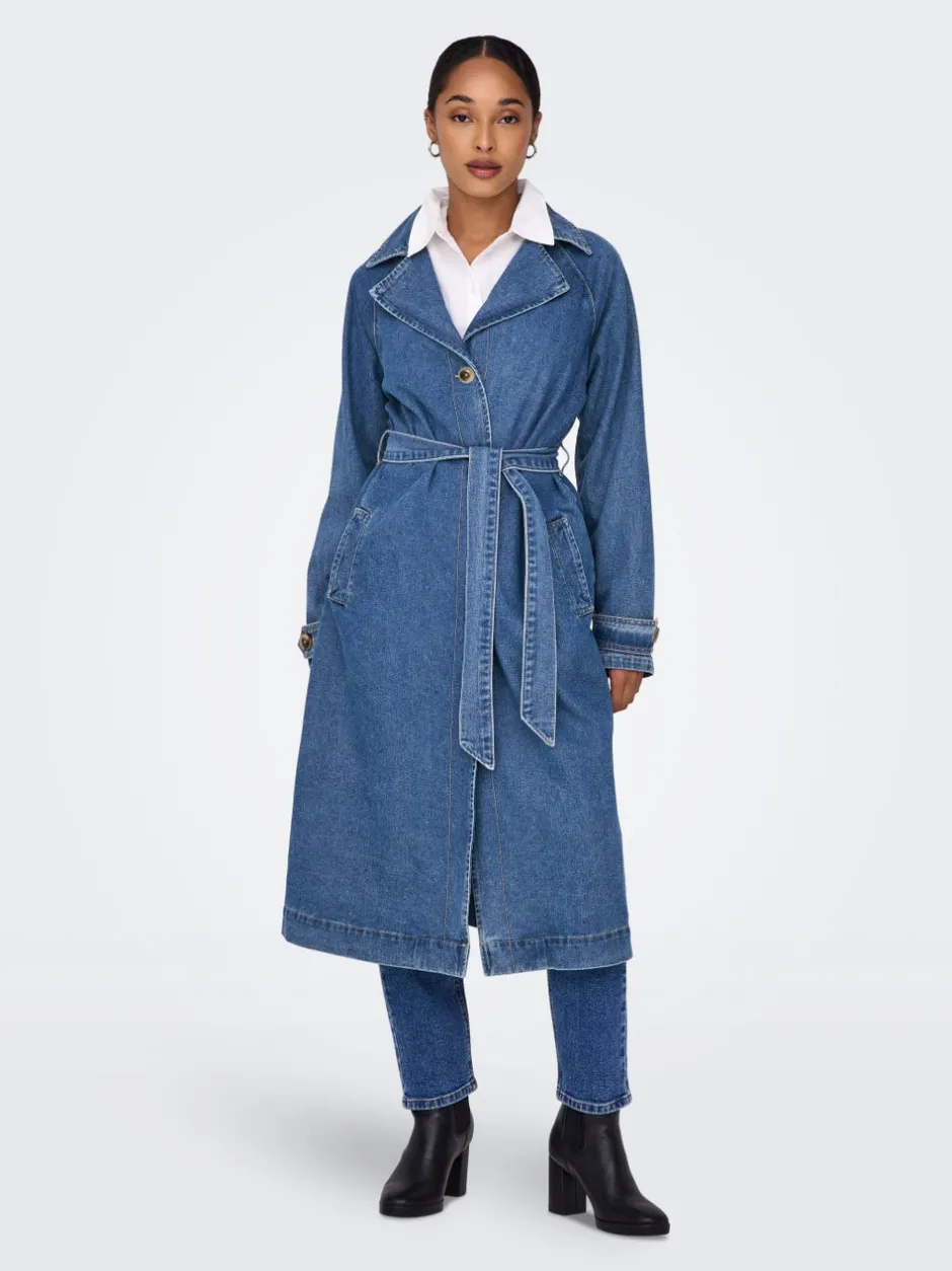 Sale ONLMALOU Trenchcoat Dame Jakker Og Frakker|Double Denim