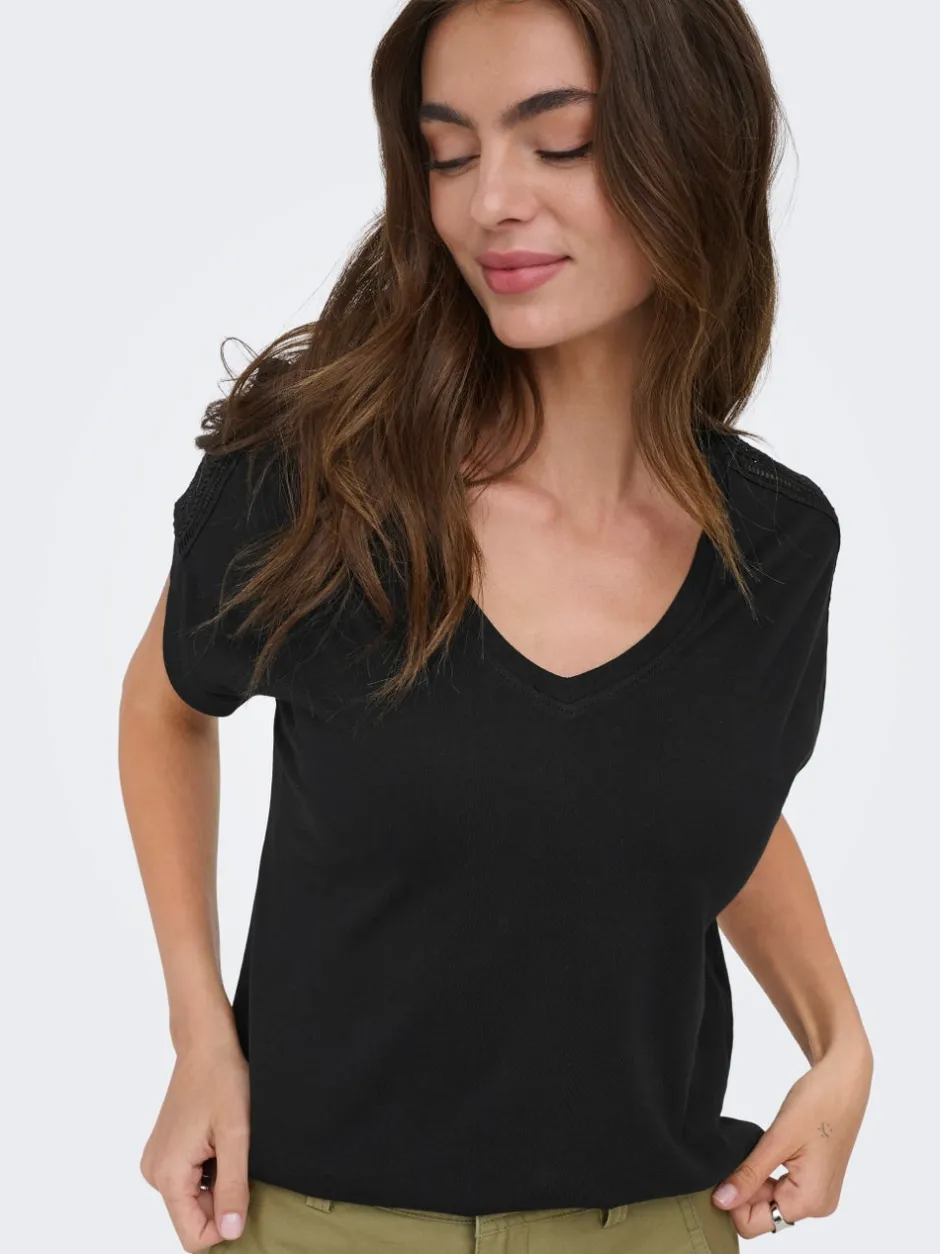 Hot ONLMALOU T-shirt Dame Toppe