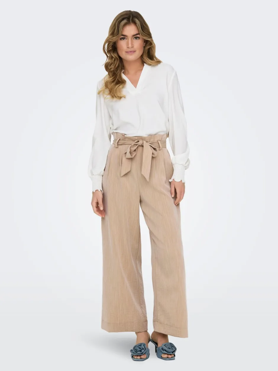 Sale ONLMARSA Flared fit Paperbagbukser Dame Bukser
