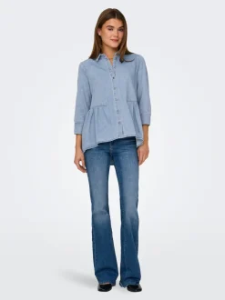 Hot ONLMARY Denim-skjorte Dame Double Denim|Skjorter