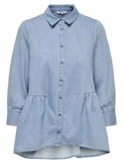 Hot ONLMARY Denim-skjorte Dame Double Denim|Skjorter