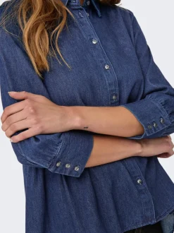 New ONLMARY Denim-skjorte Dame Double Denim|Skjorter