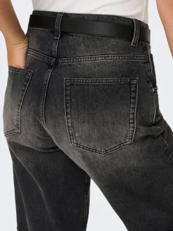 Clearance ONLMATE Mellemhøj talje Baggy fit Denim-shorts Dame Shorts|Double Denim