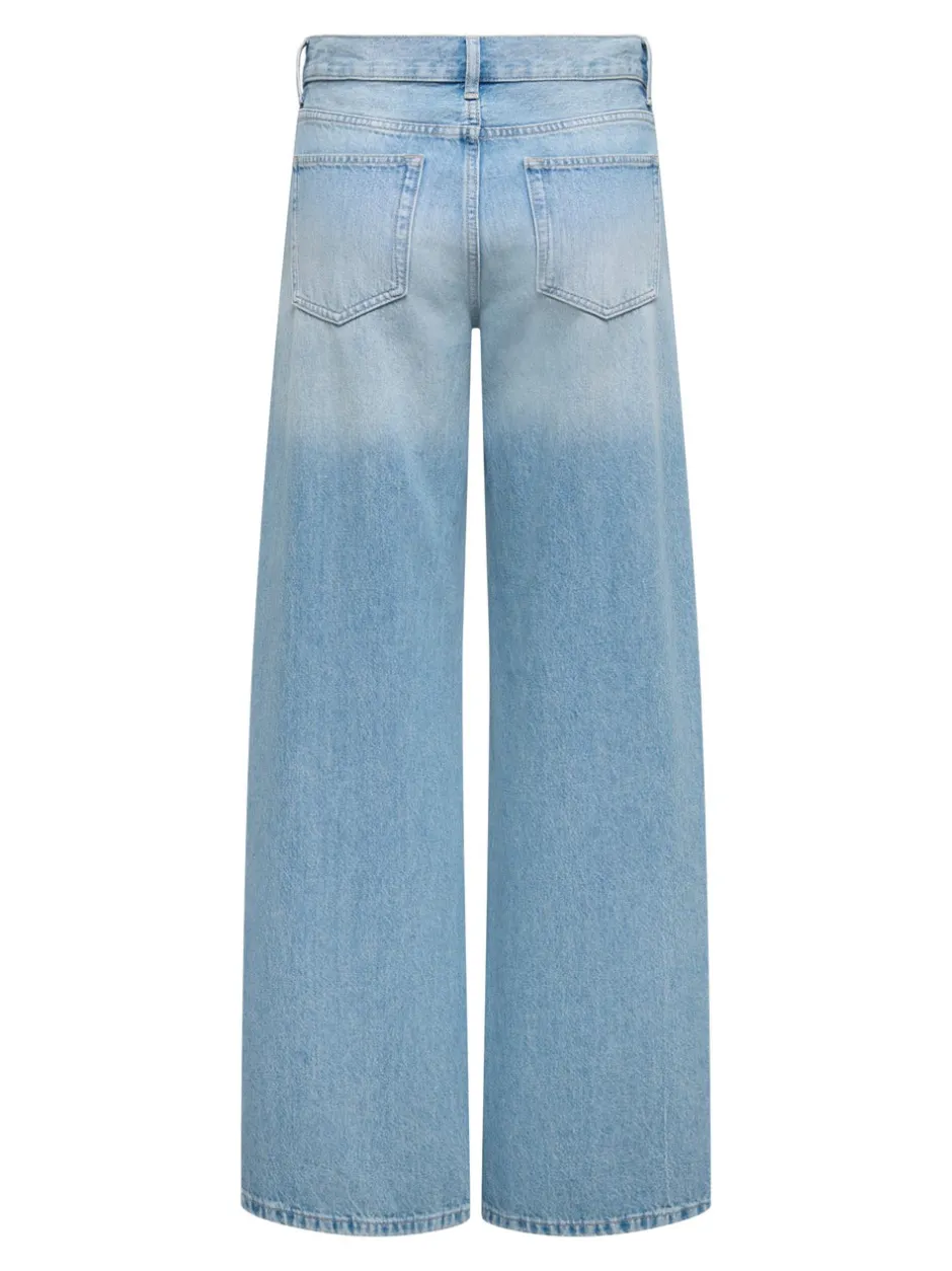 New ONLMAYA Mellemhøj talje Wide leg fit Jeans Dame Jeans|Jeans