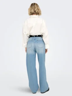 New ONLMAYA Mellemhøj talje Wide leg fit Jeans Dame Jeans|Jeans