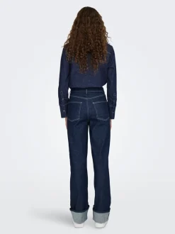 Discount ONLMERCER Høj talje Wide leg fit Jeans Dame Jeans|Jeans