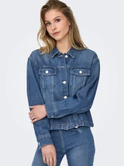 Best ONLMIKA Denimjakke Dame Jakker Og Frakker|Double Denim