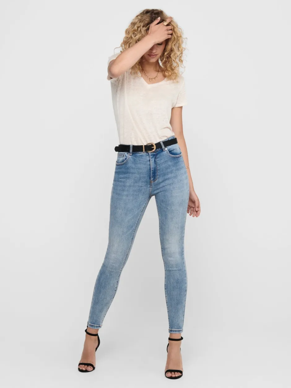 Sale ONLMILA Høj talje Skinny fit Ankellængde Jeans Dame Jeans|Jeans