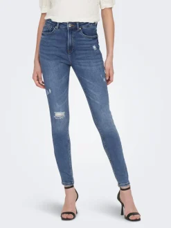Sale ONLMILA Høj talje Skinny fit Ankellængde Jeans Dame Jeans|Jeans