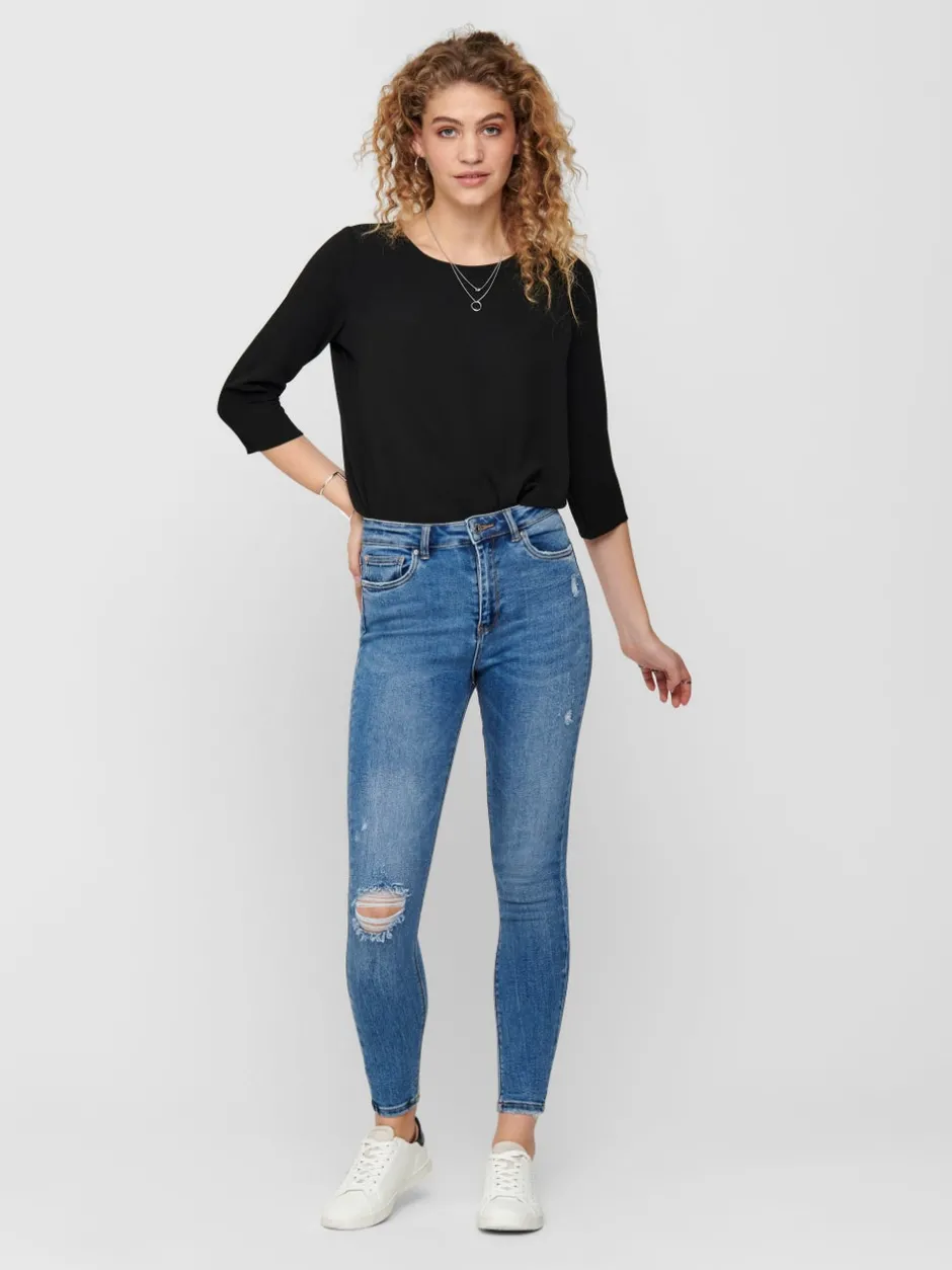 Sale ONLMILA Høj talje Skinny fit Ankellængde Jeans Dame Jeans|Jeans
